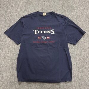 VTG Tennesse Titans T-shirt Mens XL Navy Blue Y2K football NFL Lee Sports